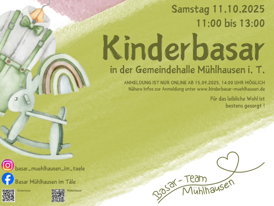 Plakat des Kinder und Mädelsbasars